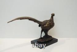 Bronze Statue: Pheasant Bird, Animalier Hunting Style, Art Deco Style, Art Nouveau