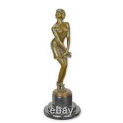 Bronze Statue Sculpture Art Deco New Woman Pensive DSFA-65 Modern