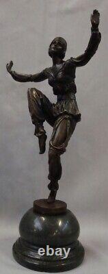 Bronze Statue in Scheherazade Style Art Deco Style Art Nouveau Bronze Sign