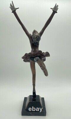 Bronze Statue of Ballerina by Pierre Le Faguays / Fayral Art Deco Masterpiece