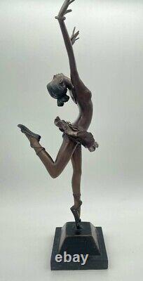 Bronze Statue of Ballerina by Pierre Le Faguays / Fayral Art Deco Masterpiece