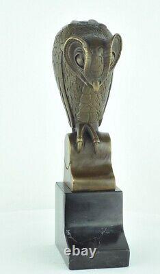 Bronze Statue of Owl Bird Animal Art Deco Style Art Nouveau