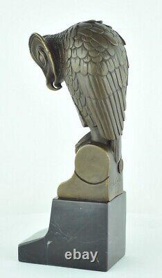 Bronze Statue of Owl Bird Animal Art Deco Style Art Nouveau