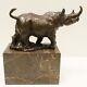 Bronze Statue Of Rhino Animalier In Art Deco Style, Art Nouveau Bronze