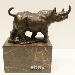 Bronze Statue of Rhino Animalier in Art Deco Style, Art Nouveau Bronze