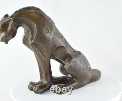 Bronze Statue of a Dragon in the Art Deco and Art Nouveau Style, Signed