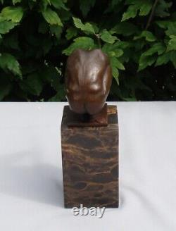 Bronze Statue of a Nude Diver in Art Deco and Art Nouveau Style, Signed Bronze