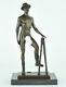 "bronze Statue Of A Sexy Nude Man In Art Deco And Art Nouveau Style"
