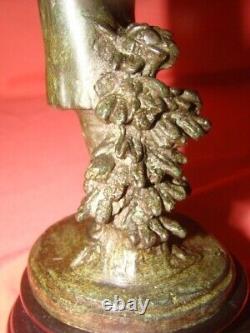 Bronze Statuette Representing An Art-deco Style Woman On Marble Base