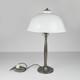 Bronze Table Lamp, Art Deco Lampshade, Antique Nouveau Lamp