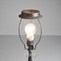 Bronze Table Lamp, Art Deco Lampshade, Antique Nouveau Lamp