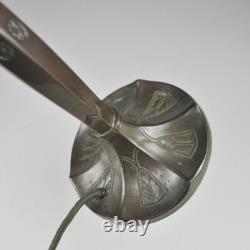 Bronze Table Lamp, Art Deco Lampshade, Antique Nouveau Lamp