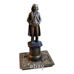 Bronze Victor Hugo Sculpture Art Deco Brass Vintage Statue French Art