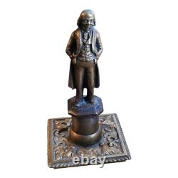Bronze Victor Hugo Sculpture Art Deco Brass Vintage Statue French Art