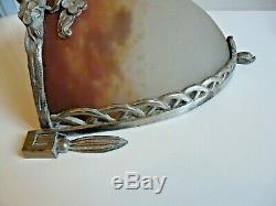 Bronze Wall Lamp Silver Argente Muller Freres Luneville 1925/30