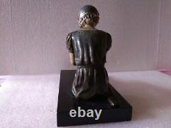 Bronze With Polychrome Patina (young Girl With Girdle) Art Deco 1920/25