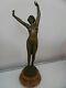 Bronze Woman Nude Art Deco Style In Very Good Condition Marble Base