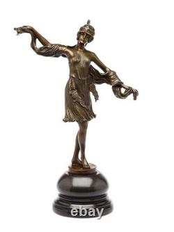 Bronze dancer statue Art Deco sculpture 28 x 40cm