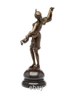 Bronze dancer statue Art Deco sculpture 28 x 40cm