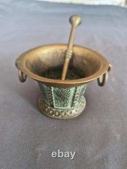 Bronze mortar and pestle signed Max Le Verrier, Art Deco, France, 1930