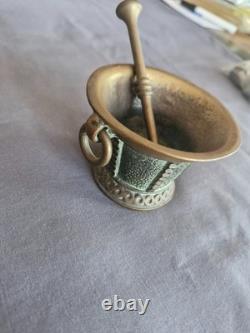 Bronze mortar and pestle signed Max Le Verrier, Art Deco, France, 1930