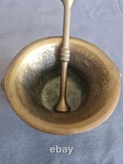 Bronze mortar and pestle signed Max Le Verrier, Art Deco, France, 1930