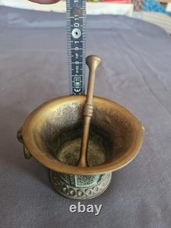 Bronze mortar and pestle signed Max Le Verrier, Art Deco, France, 1930