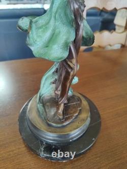 Bronze sculpture Art Nouveau woman statue, H 37, weight 5.2 kg