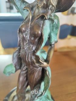 Bronze sculpture Art Nouveau woman statue, H 37, weight 5.2 kg