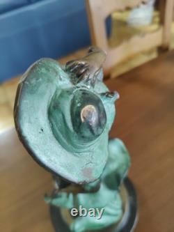 Bronze sculpture Art Nouveau woman statue, H 37, weight 5.2 kg