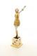 Bronze Sculpture Of A Lady Mounted On An Art Deco-style Dice-shaped Base, Signed