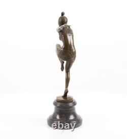Bronze sculpture of an Art Deco dancer after Ferdinand Preiss