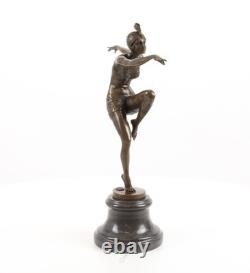 Bronze sculpture of an Art Deco dancer after Ferdinand Preiss
