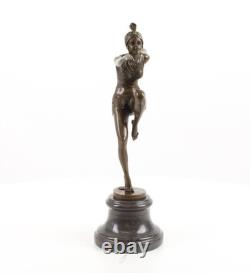 Bronze sculpture of an Art Deco dancer after Ferdinand Preiss