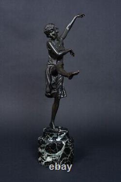 Bronze statue by Philippe Devriez Art Deco dancer 1930 M2124