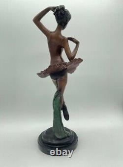 Bronze statue of a dancer by Pierre Le Faguays / Fayral Art Deco masterpiece