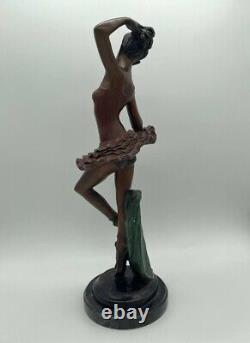 Bronze statue of a dancer by Pierre Le Faguays / Fayral Art Deco masterpiece