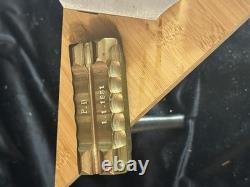 Brutalist bronze desk set signed P. Desprez, France, 4 pieces
