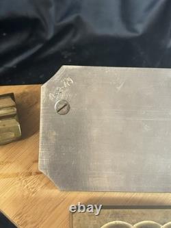 Brutalist bronze desk set signed P. Desprez, France, 4 pieces