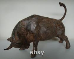 Bull Sculpture Statue, Animalier, Bullfighting, Art Deco Style, Art Style
