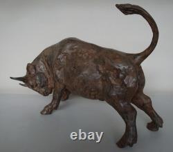 Bull Sculpture Statue, Animalier, Bullfighting, Art Deco Style, Art Style