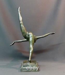 C 1930 Beautiful Bronze Sculpture Botinelly 37cm3.4kg Susse Betting Art Deco Dancer