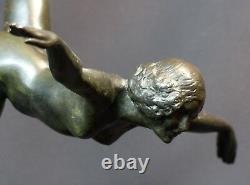 C 1930 Beautiful Bronze Sculpture Botinelly 37cm3.4kg Susse Betting Art Deco Dancer