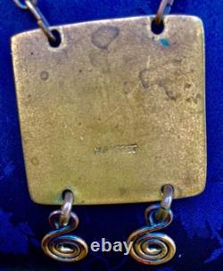 COLLIER by MICHEL BUFFET in BRONZE ART DECO ETHNIC VINTAGE No. 7ABC