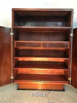 Cabinet 1930 Art Deco Rosewood And Chromed Bronze