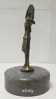 Car Mascot Costume Woman Umbrella Varnier Bronze Art Deco Hood Car Woman