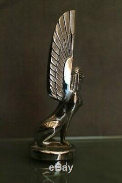 Carmaker Suère Bronze Silver Art Deco Sphinge Signed Ch. R. Peyee