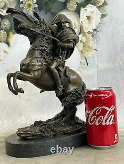 Carpeux Honoring French Napoleon Bronze Sculpture Art Deco Marble Decoration Horse