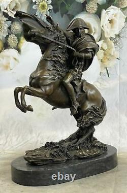 Carpeux Honoring French Napoleon Bronze Sculpture Art Deco Marble Decoration Horse