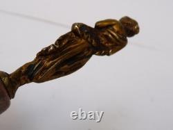 Ceramic Woman Bronze Art Deco Ring Holder (19771)